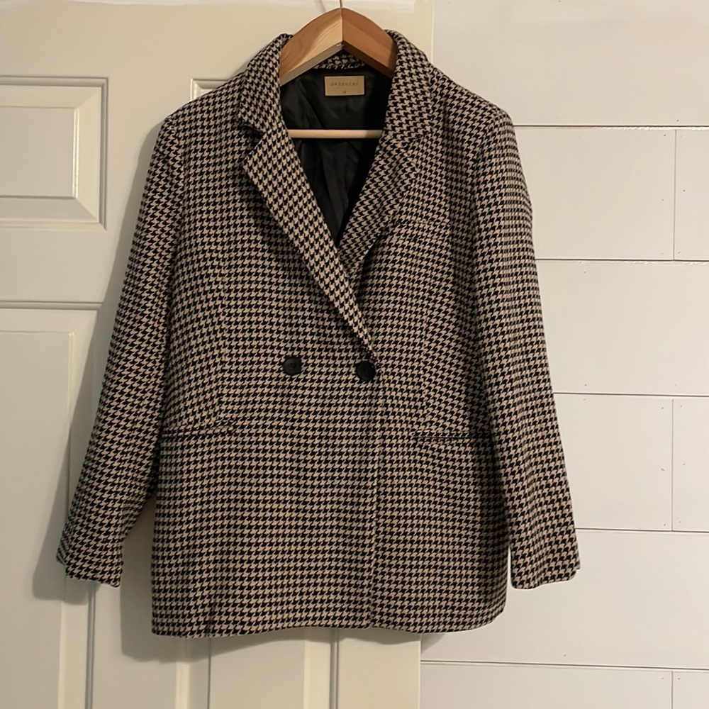 Houndstooth Blazer Size Medium - image 1